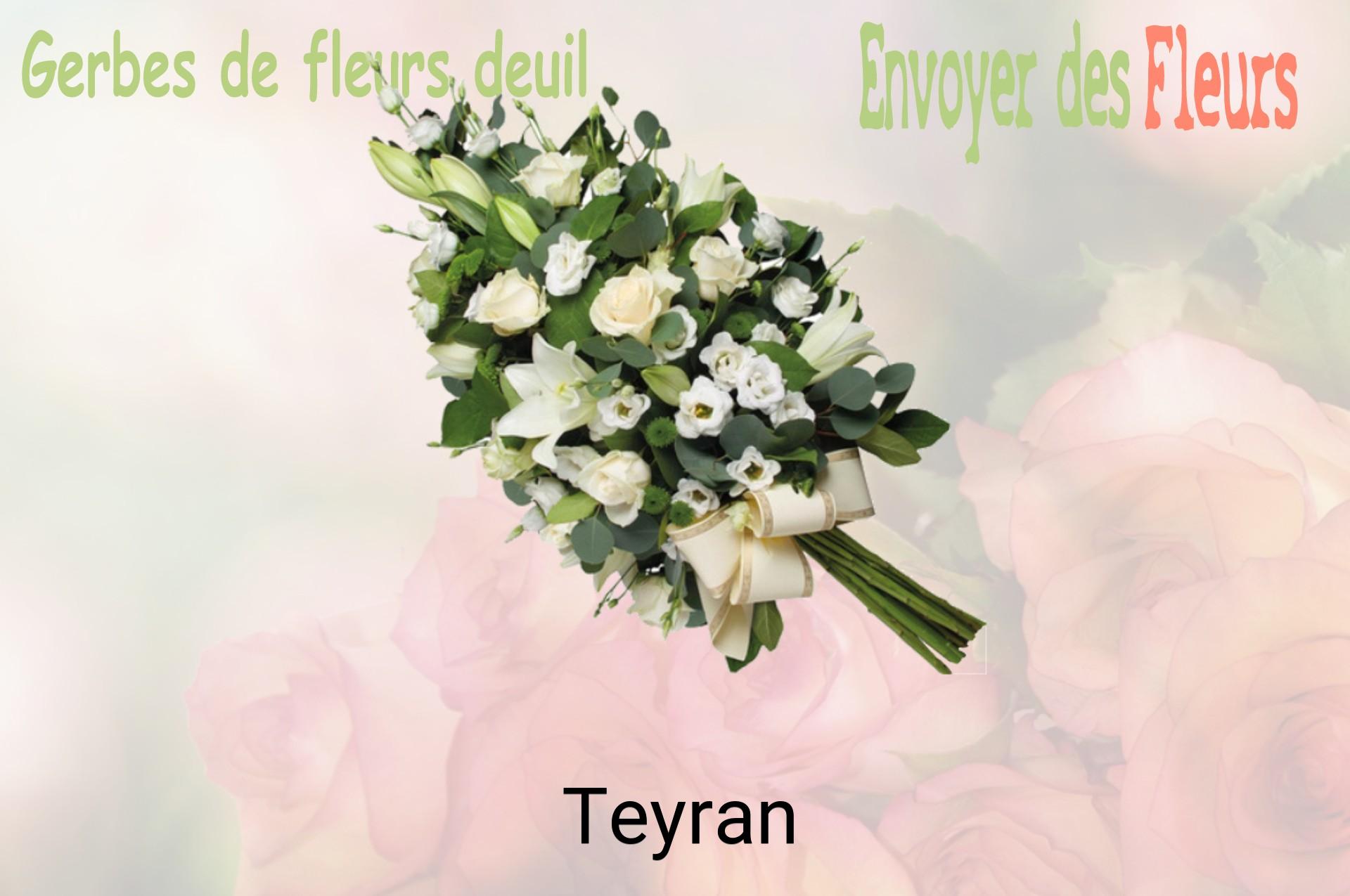 Gerbe de fleurs de deuil livrée à Teyran